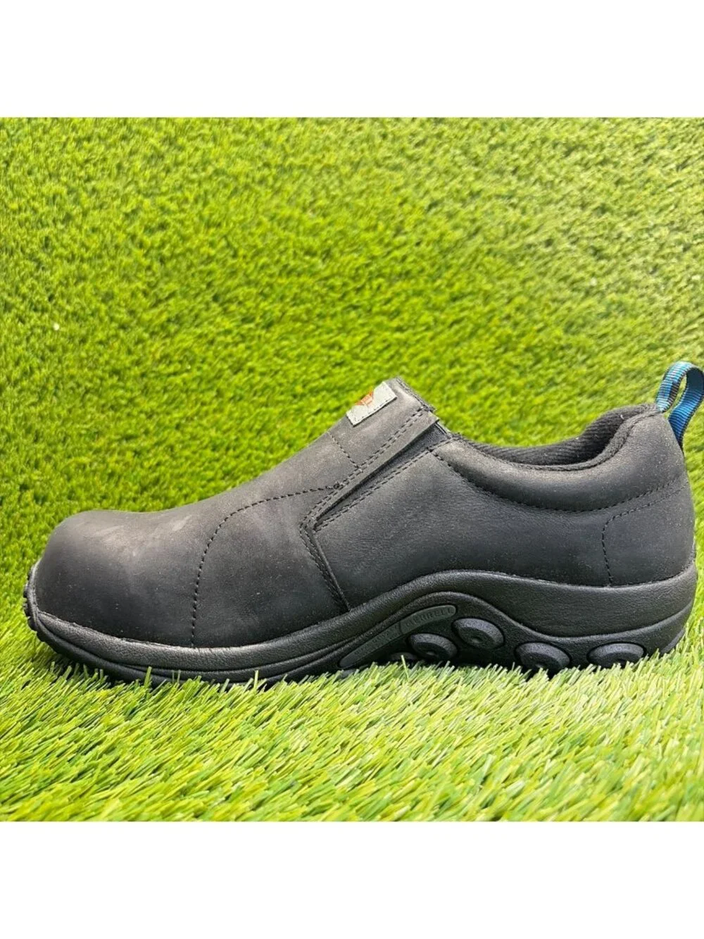 Merrell Jungle Moc Mens Size 11.5E Black Composite Toe Safety Slip-On Work Shoes
